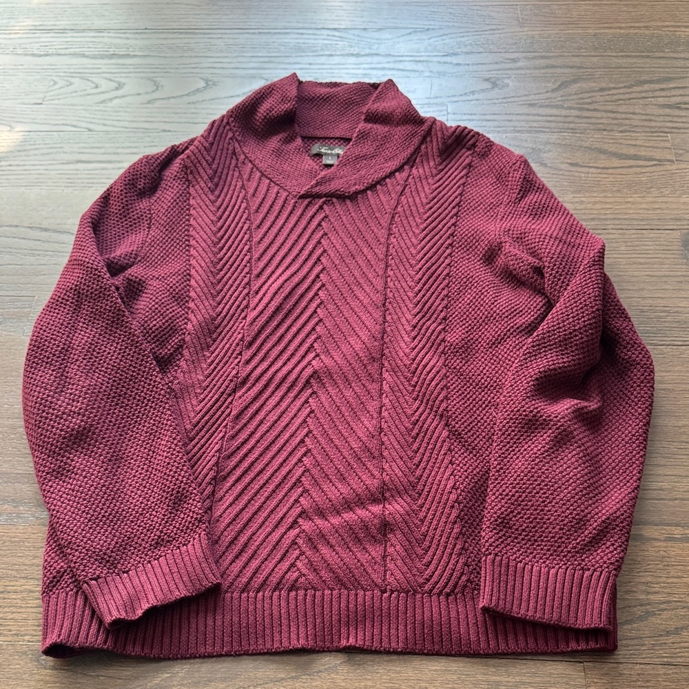 Tasso Elba Men's Rich Burgundy Turtleneck Sweater